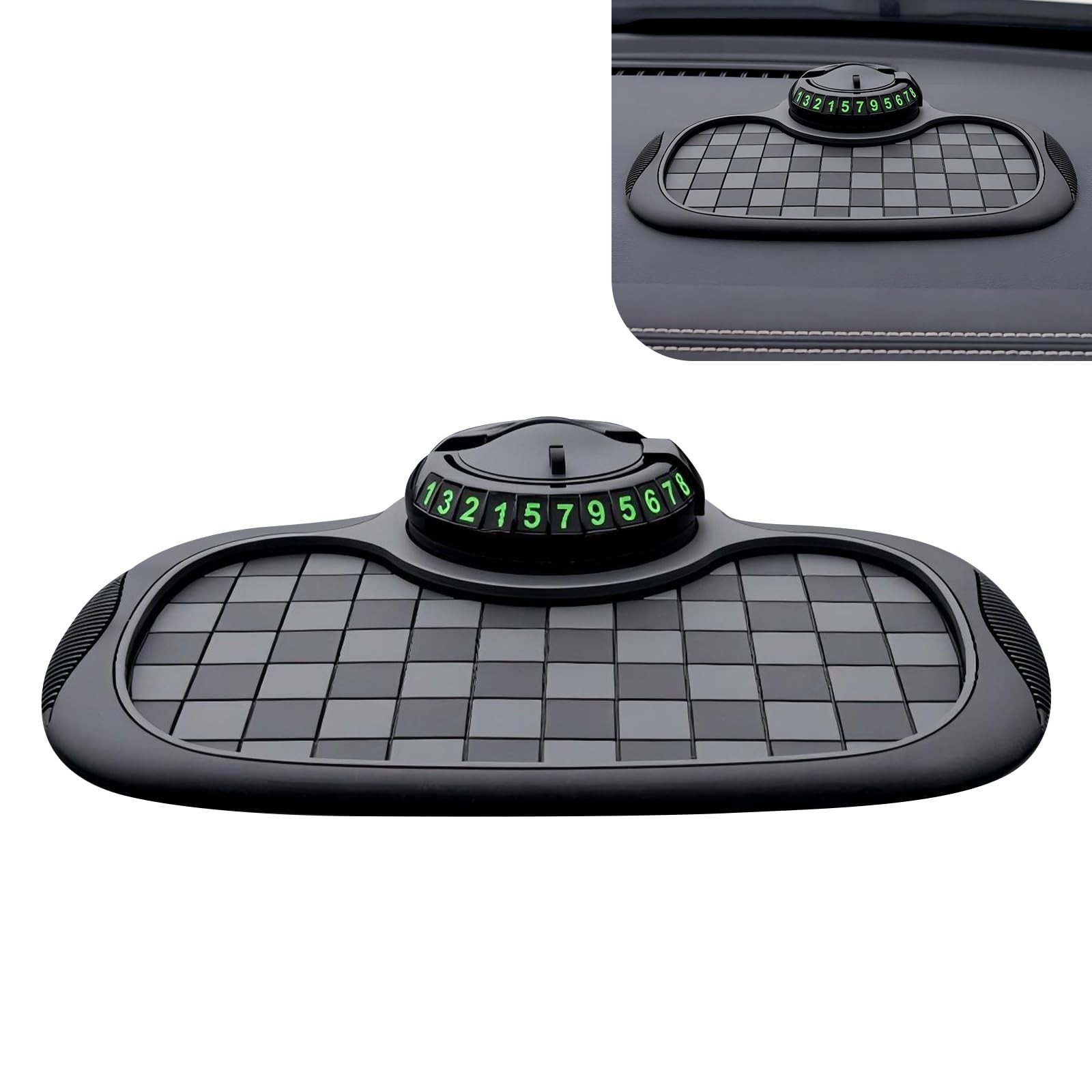 SLIMI 1 PC Multifunction Car Anti-slip Mat, Dashboard 1 PC, Black #02