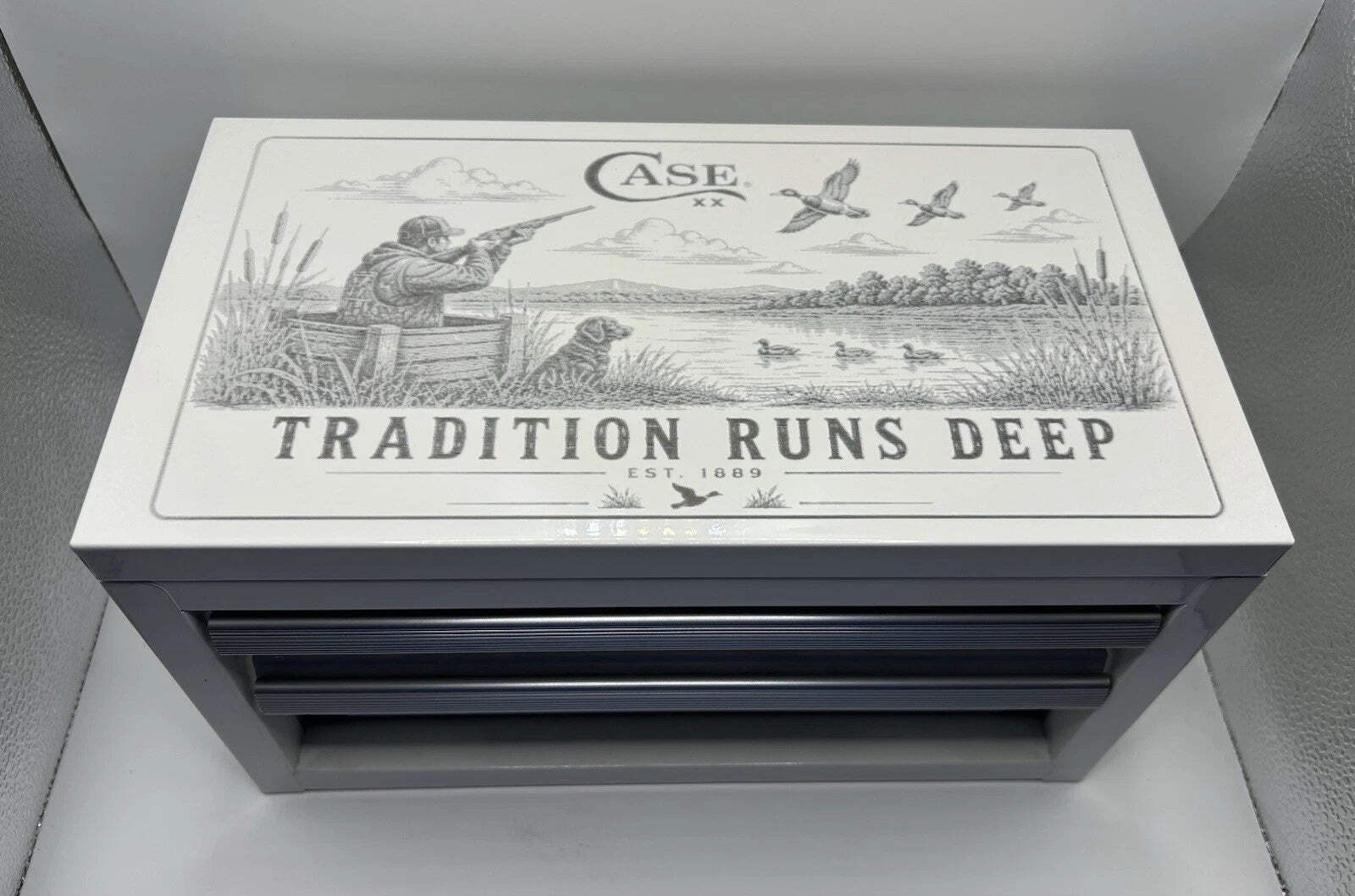 Custom Engraved Kobalt Mini Toolbox Case XX Duck Hunting Collector Display Box