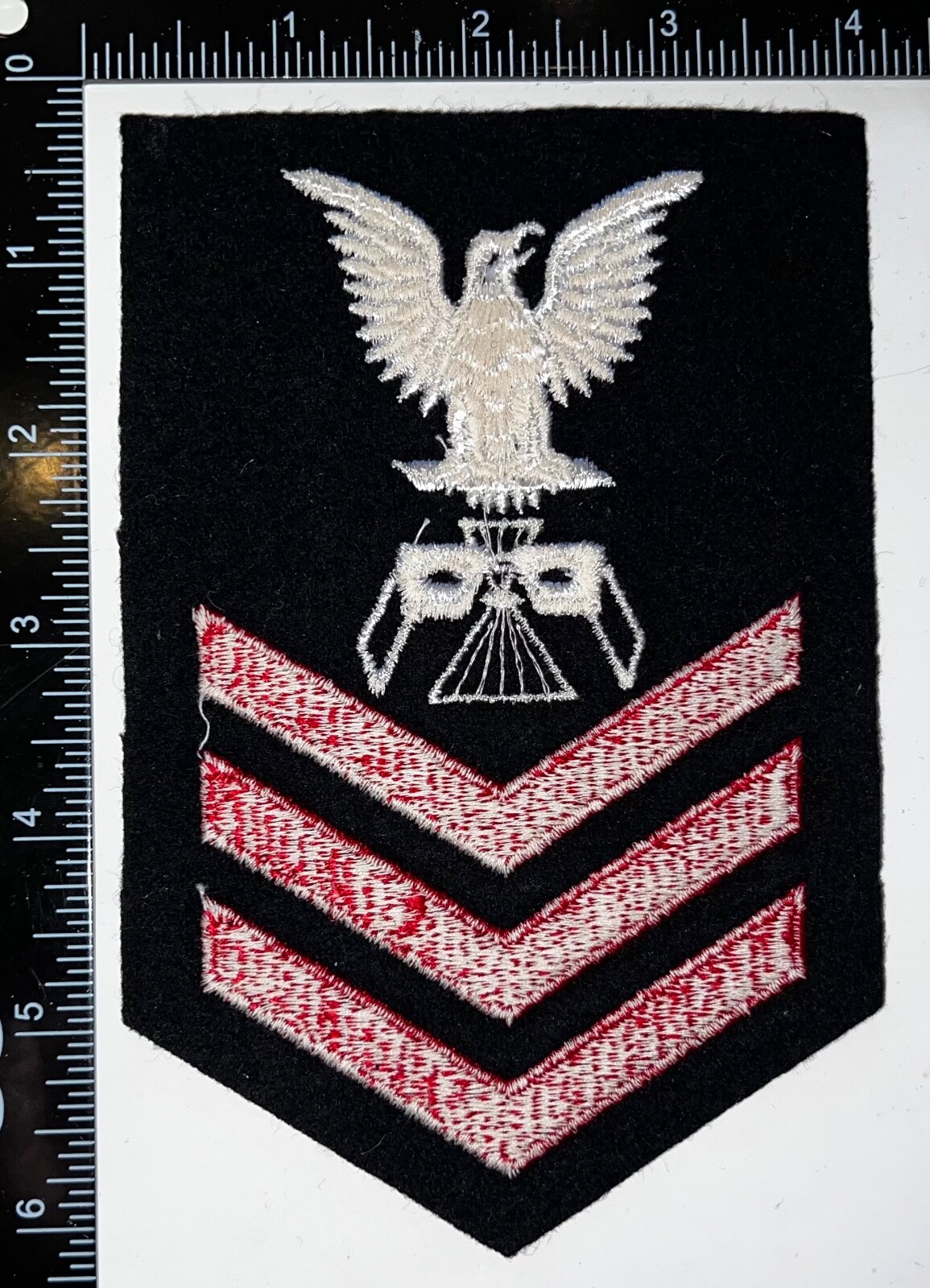 USN Navy Photographic Intelligenceman Petty Officer 1st Class Rate WOOL Patch
