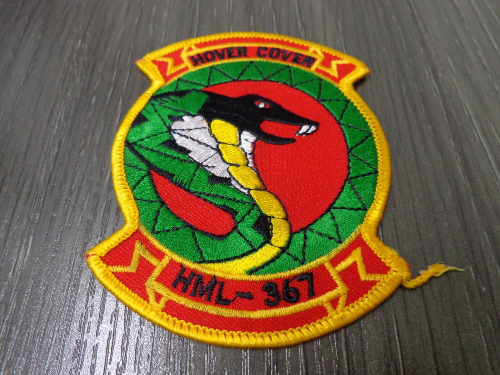 Original USMC Marine Light Helicopter Squadron 367 (HML-367) “Hover Cover” Patch