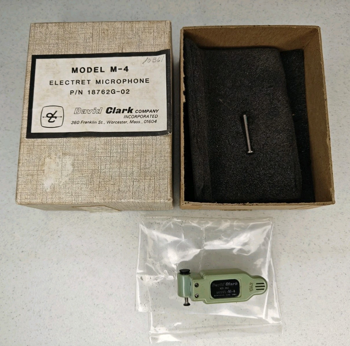 Replacement Electret Aviation Microphone David Clark P/N 18762G-02 Noise Cancel
