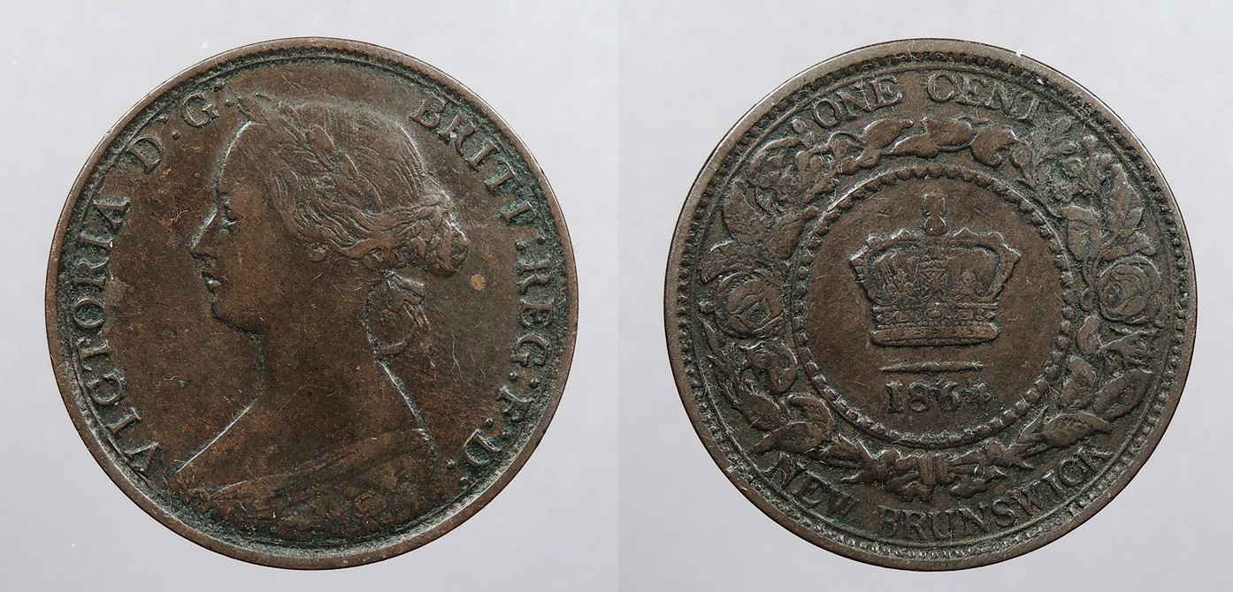 CANADA New Brunswick 1864 Long '6' Cent Victoria #WC105244