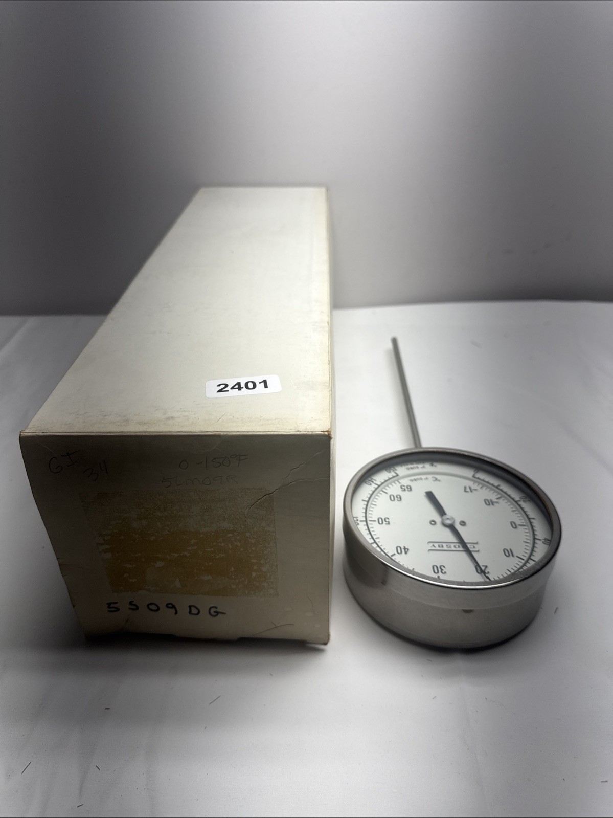 Crosby 5" BI-METAL 5" Dial THERMOMETER 0°F TO 150° F 9" STEM BM5-58