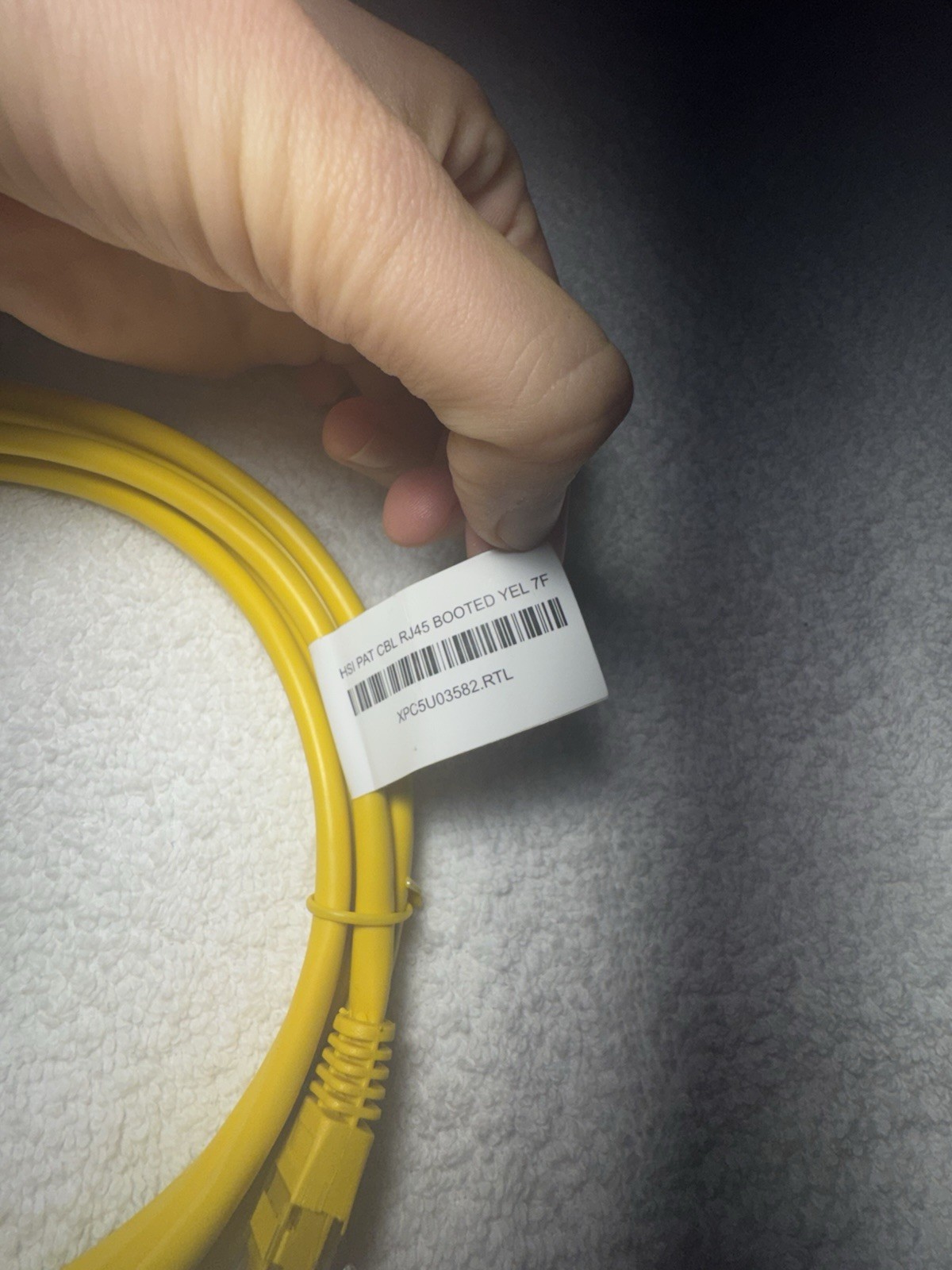 HSI PAT Cable RJ45 Booted Yellow 7Ft. XPC5U03582.RTL