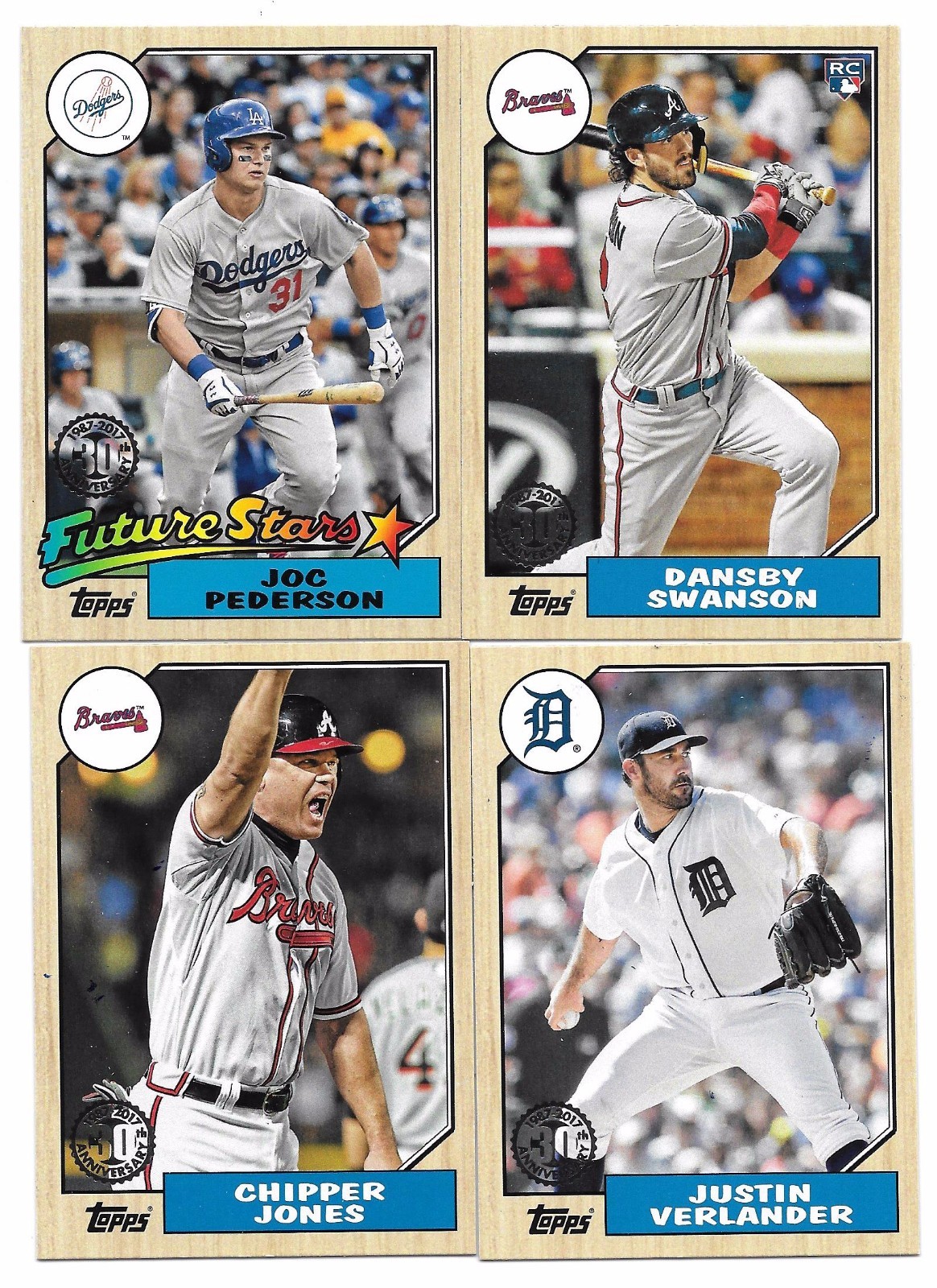 2017 Topps 1987 30th Anniversary You Pick Complete Your Set