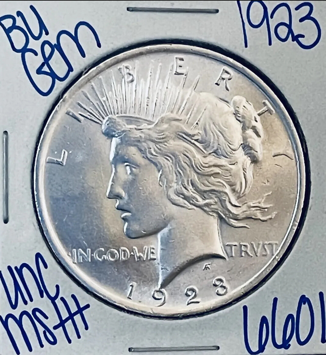 ⭐️1923 GEMBU+++⭐️SILVER PEACE DOLLAR COIN⭐️UNCIRCULATED MS+++⭐️