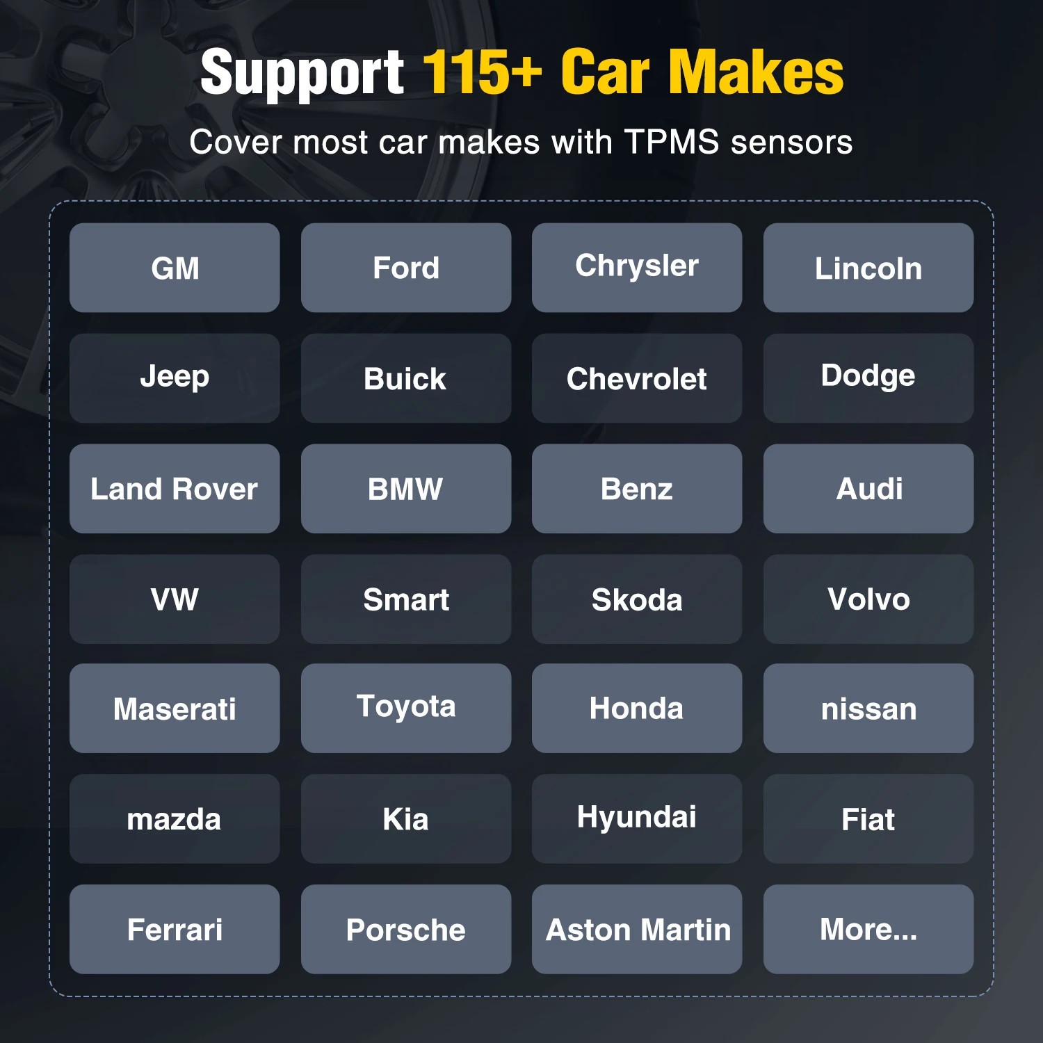TPMS Relearn Activation Tire Pressure Sensor Programming Reset Diagnostic Tool