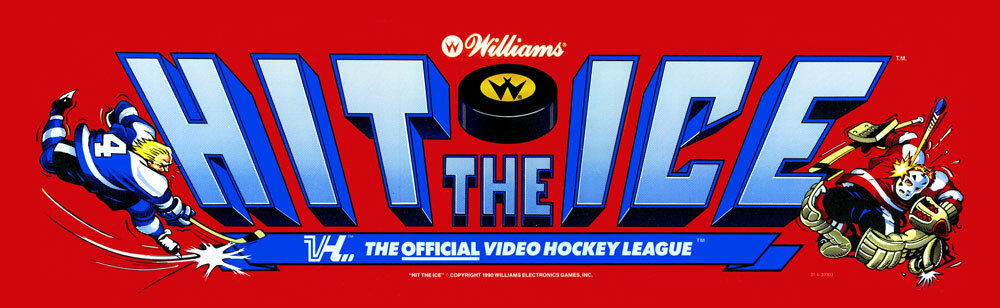 Hit the Ice Arcade Marquee 26" x 8"