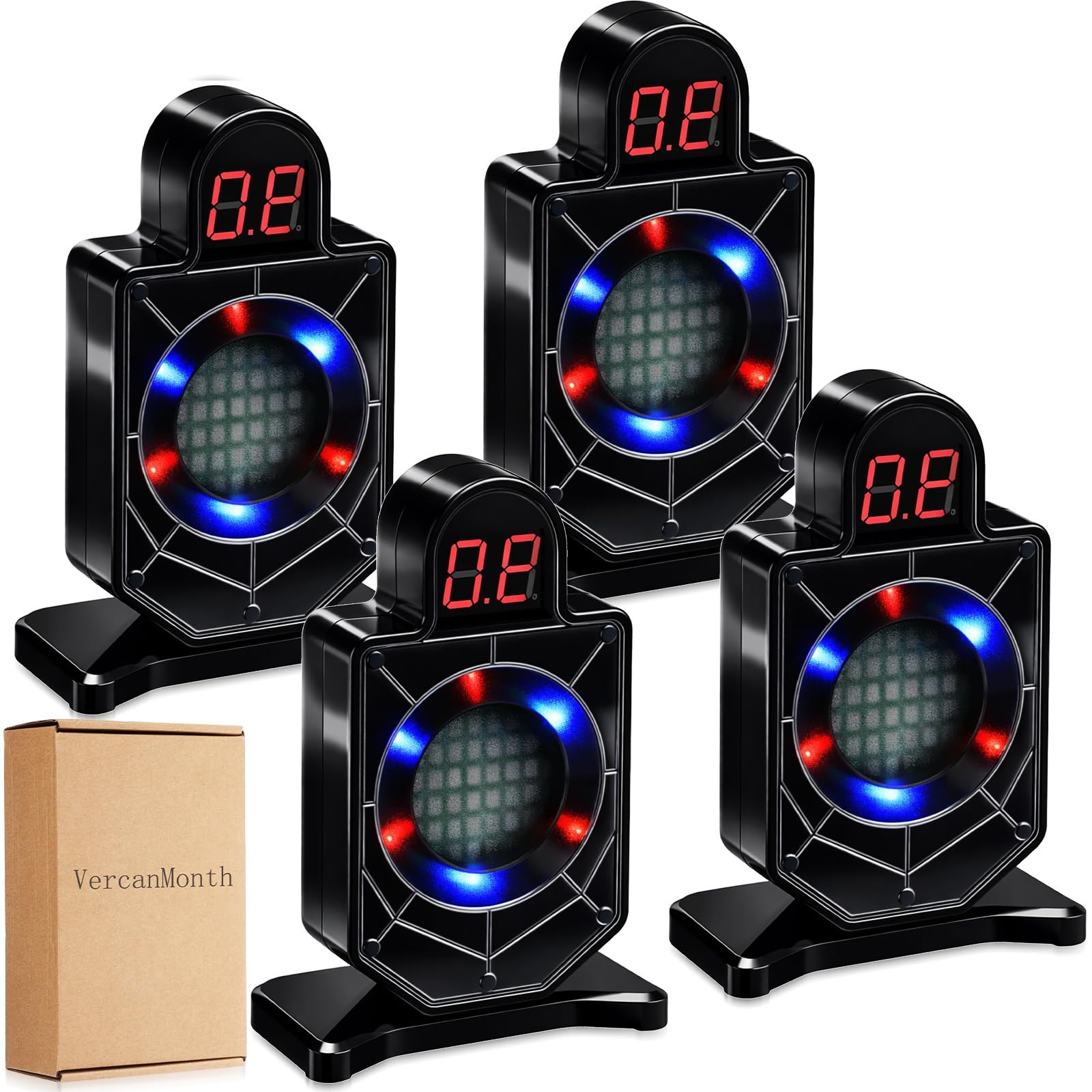 Vercanmonth 4 Pcs Targets For Dry Fire Portable Trainer And Counting Targets