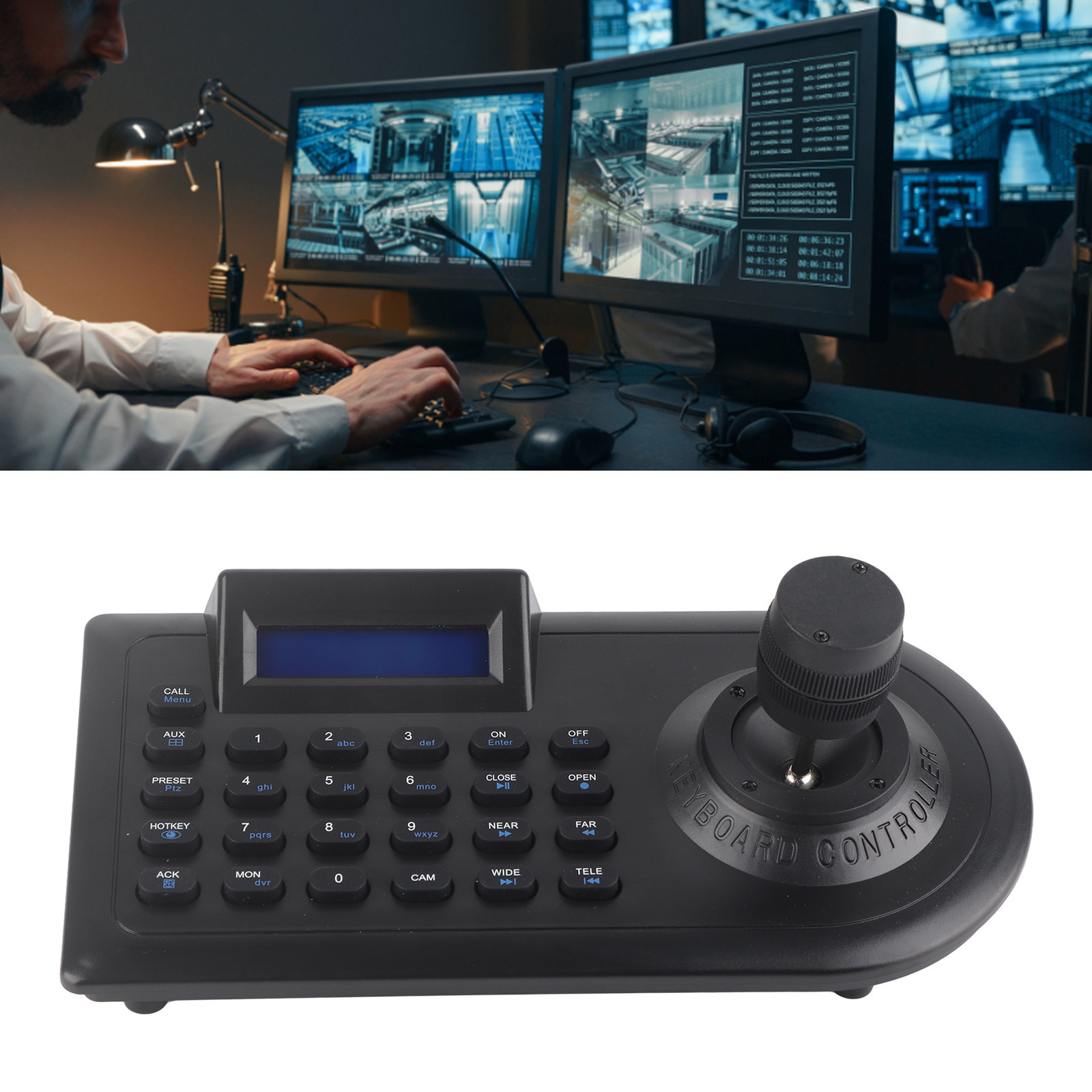 3D PTZ Camera Controller With Joystick For Public Security Surveillance Part