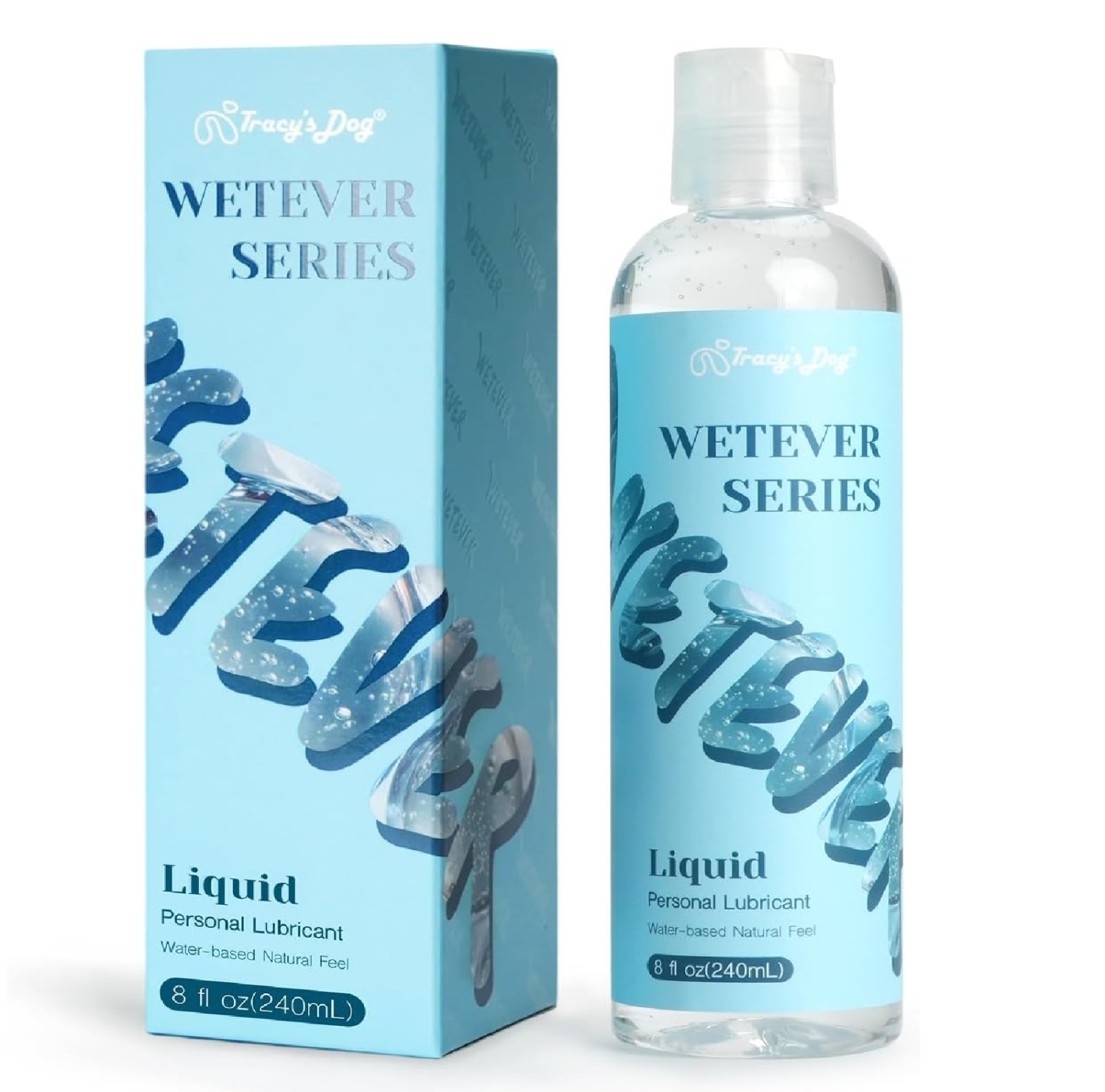 Tracy's Dog Liquid Water Based Lube, Natural Feeling Personal Lubricant for Men