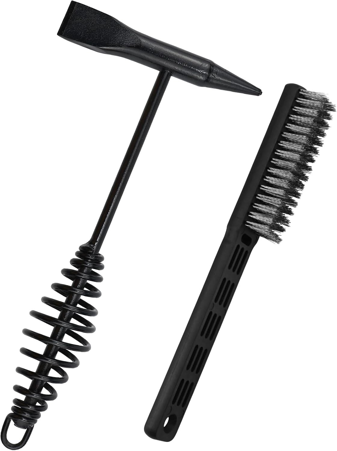 Chipping Hammer and Wire Brush Set – 10.6 in Heavy Duty Welding Hammer with Spri