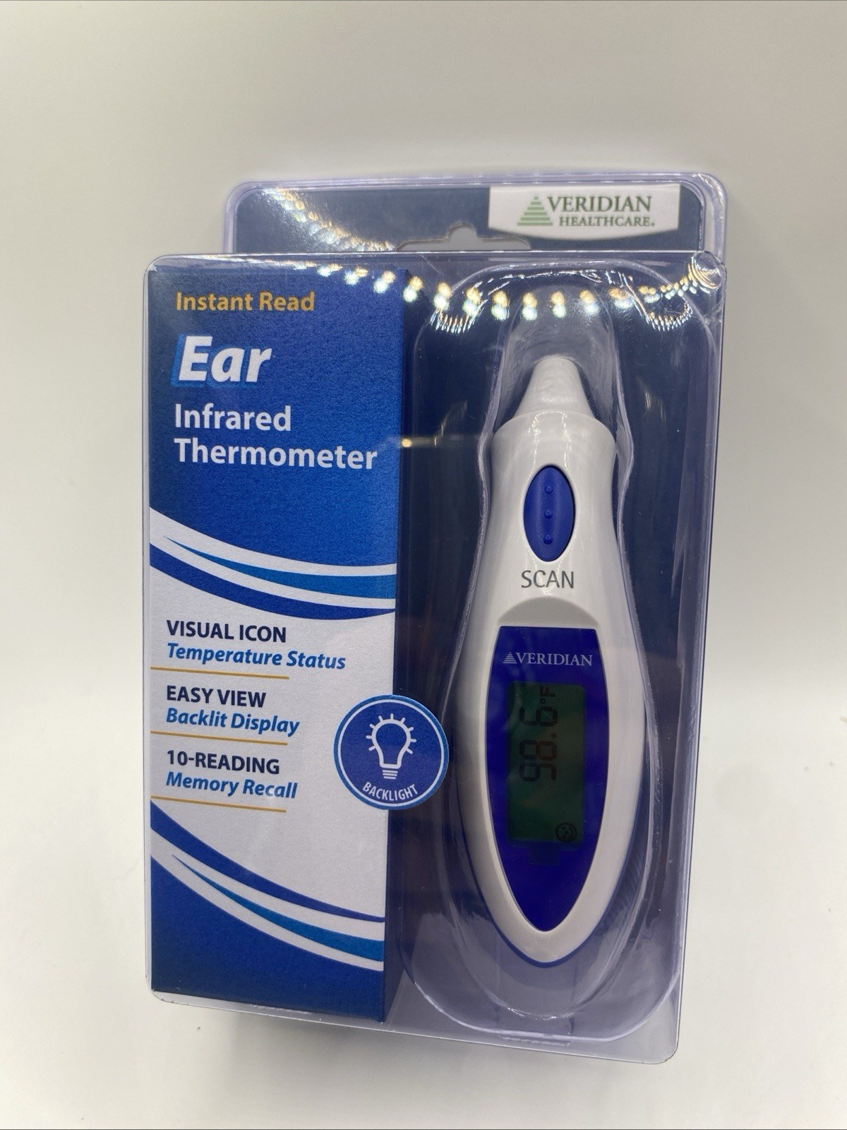 Ear Thermometer Instant Read Infrared TS7  Veridian HealthCare NEW All Ages