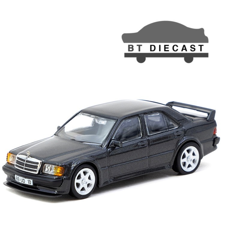 TARMAC WORKS MERCEDES BENZ 190 E 2.5 16 EVO 1 1/64 DIECAST CAR BLACK T64G-057-BK