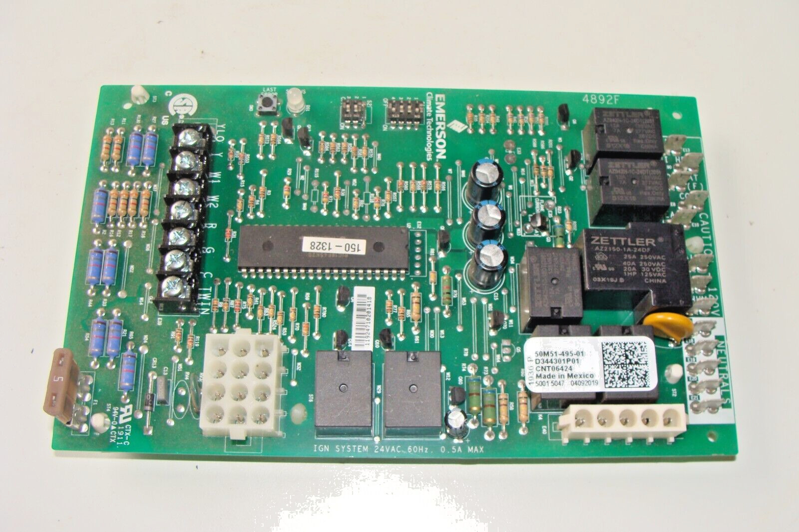 Emerson 50M51 495 Circuit Control Board D344301P01