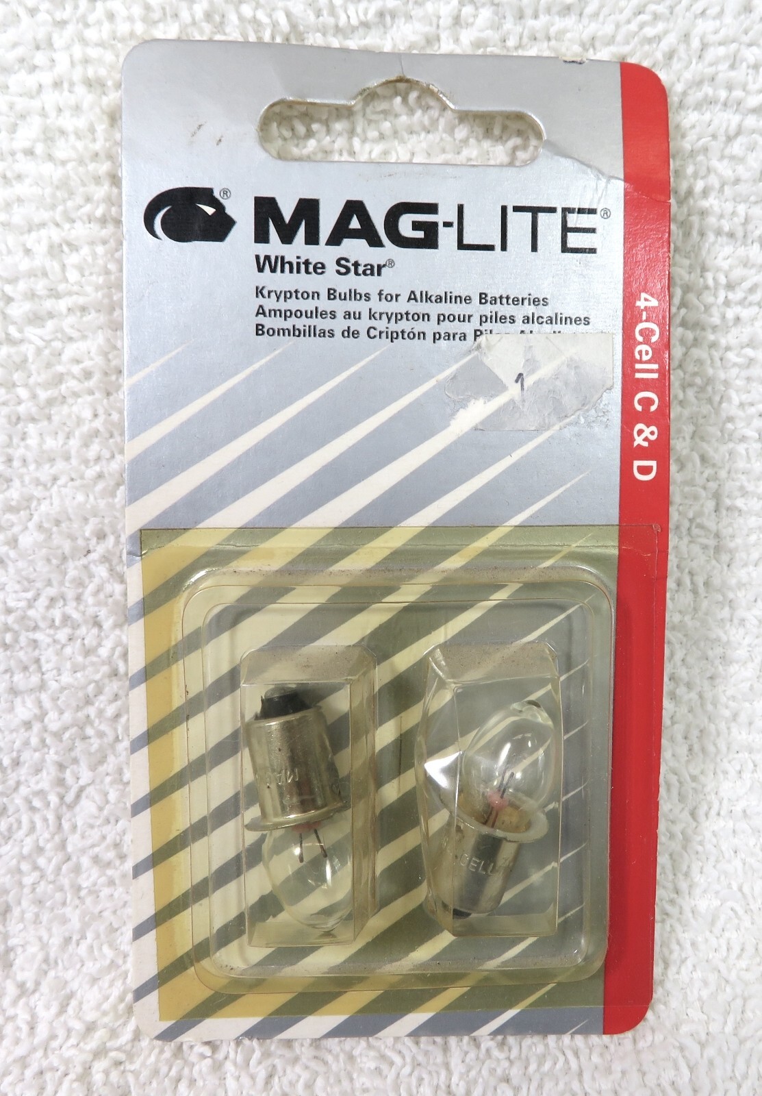 MAG-LITE White Star Krypton Bulbs For 4 Cell C & D. NOS