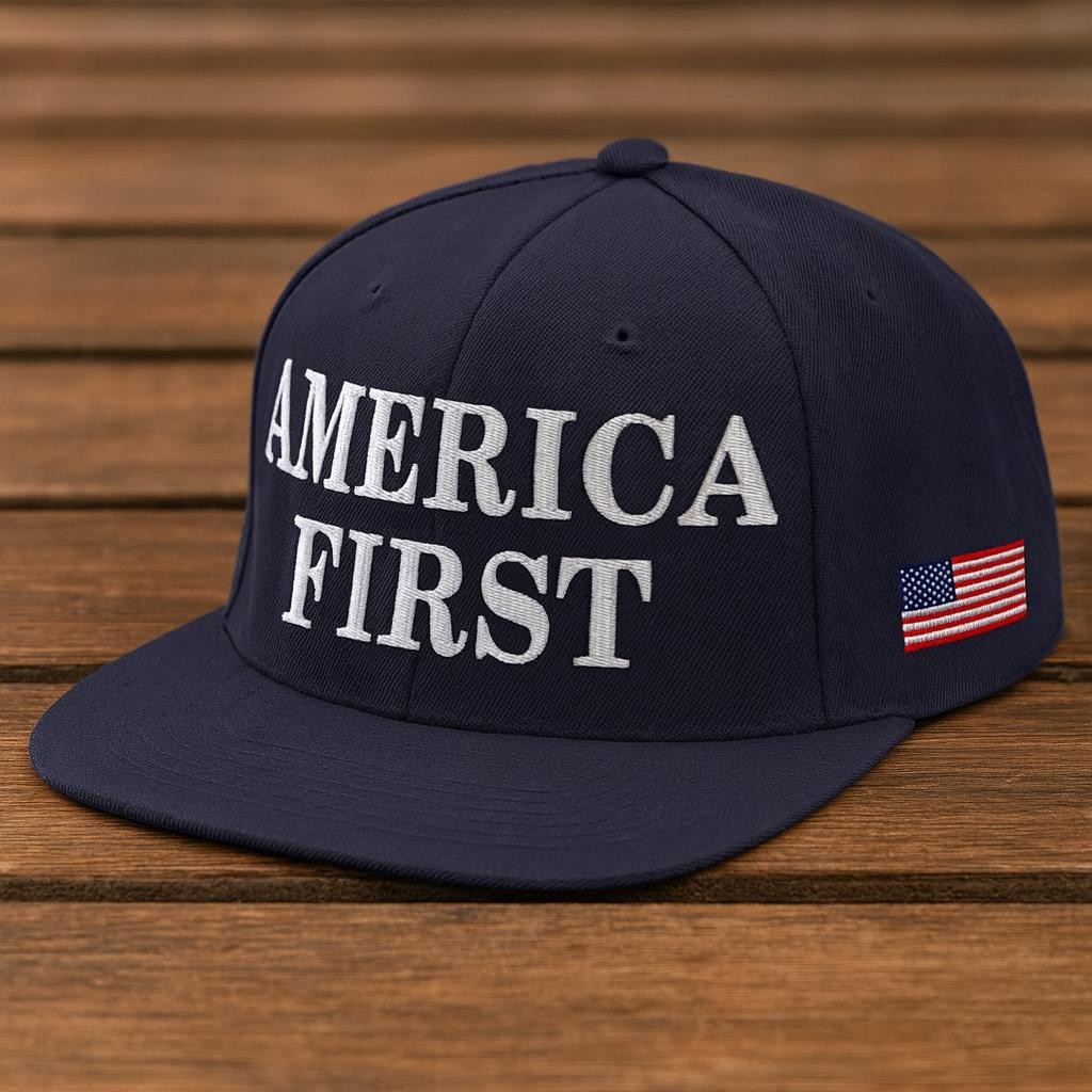 America First Embroidered Hat USA Patriotic Snapback Cap