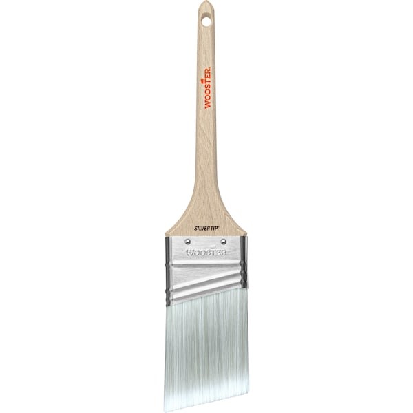 Wooster 5224-2 2" Angle Sash Soft, Silver Ct Polyester Bristle, Paint Brush,