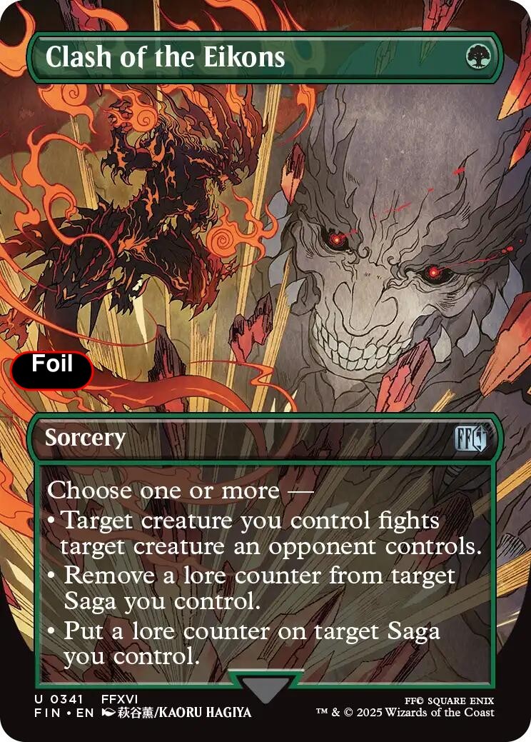Foil Clash of the Eikons (Borderless) - 341 - NM - FINAL FANTASY