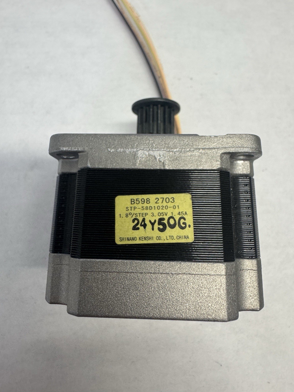 STP-58D1020-01 Stepper Motor NEMA 23 1.8 Degree 3.05V 1.45A w/ Pulley
