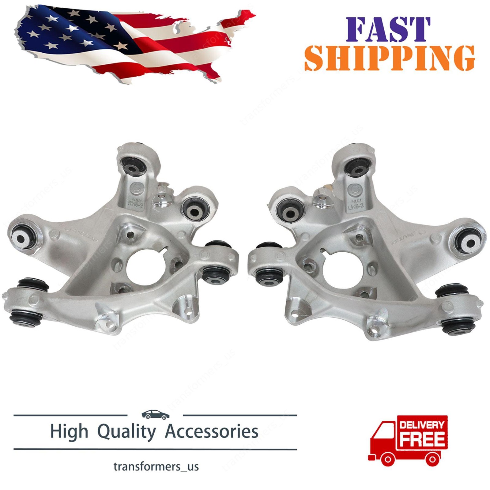 2x For Tesla 3 17-23 BATTERY EV(EV/BEV) Steering Knuckle Rear Left & Right Side