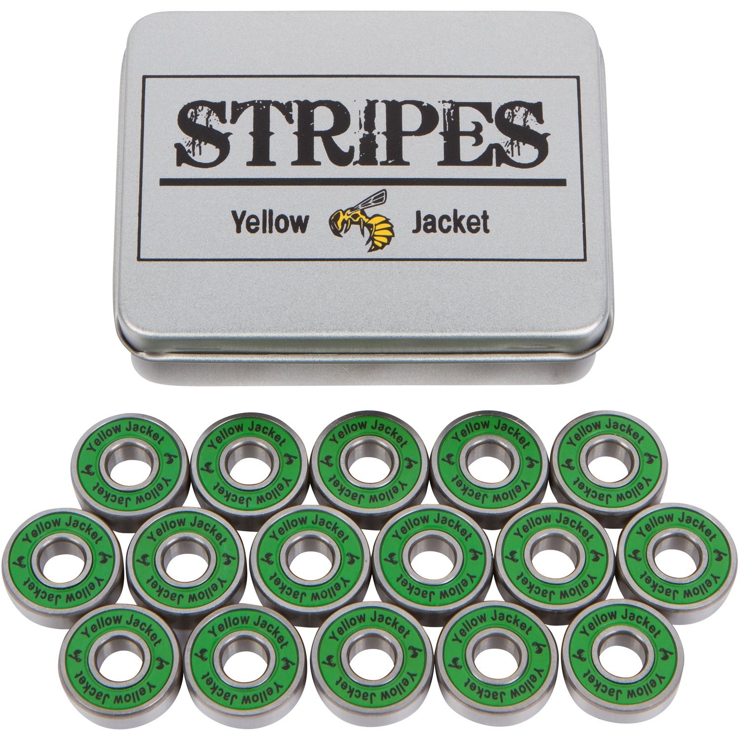 Yellow Jacket Premium Inline Skate Bearings, Roller Jungle Green