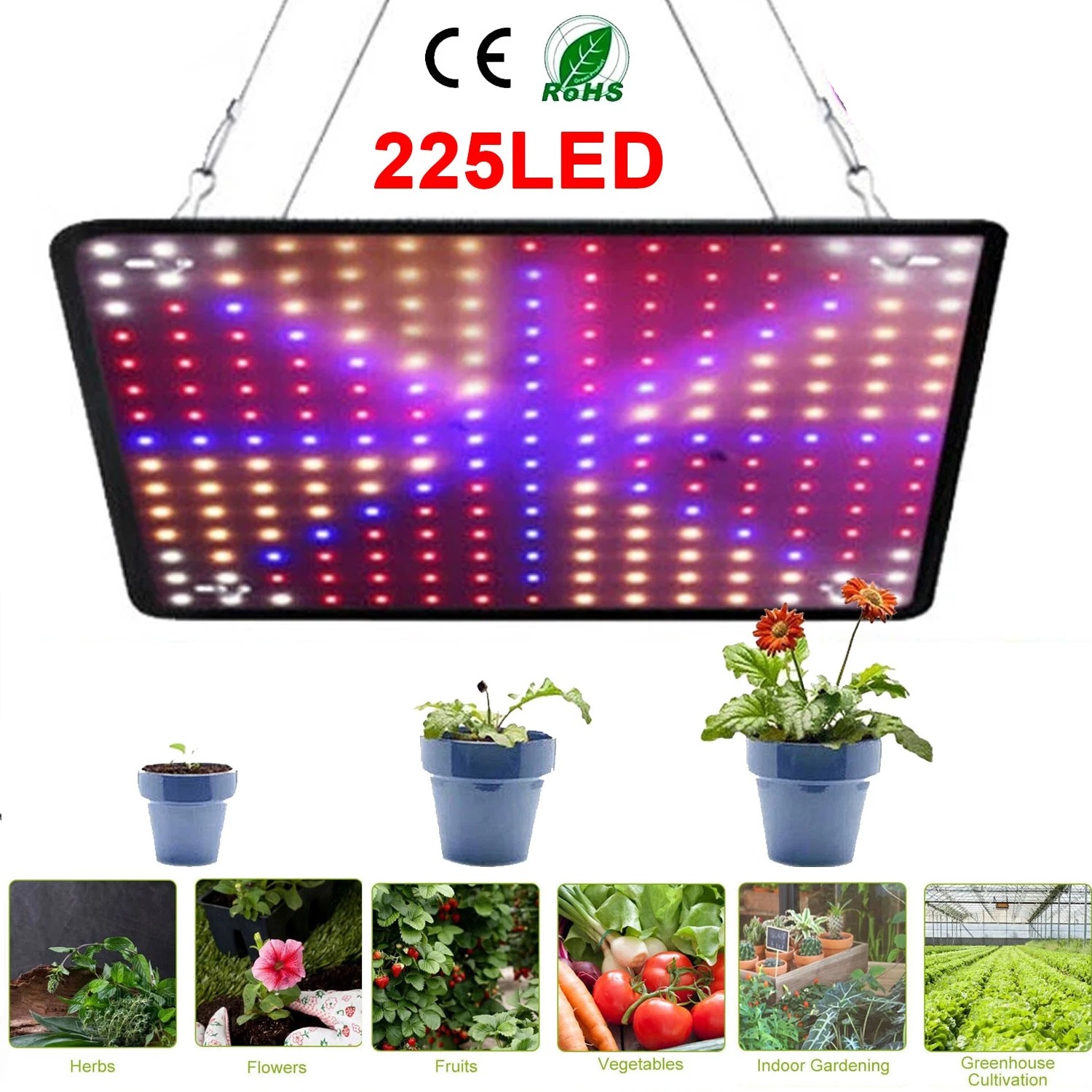 1000W LED Grow Light Panel Full Spectrum Lamp for Indoor Plant Veg Flower NEW US