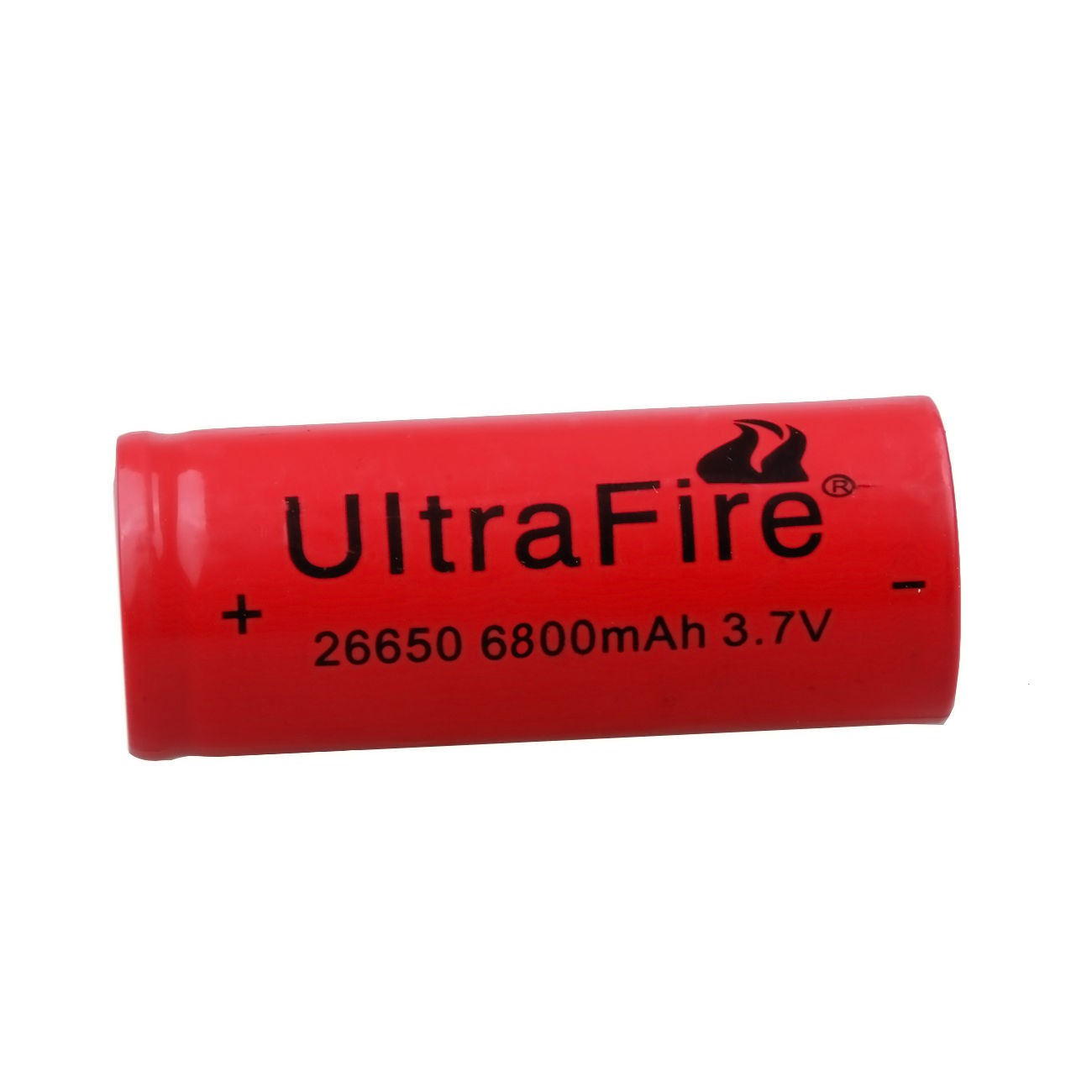 2pcs 26650 Battery UltraFire Rechargeable 3.7V Flat Top Batteries Cell