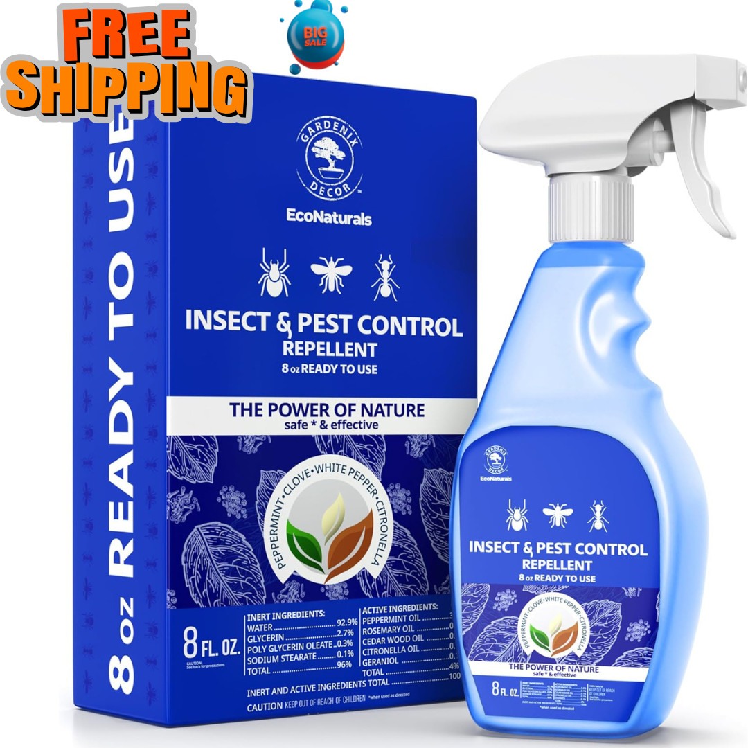 All Natural Bug Spray for Home - Non-Toxic Peppermint Oil Insect and Pest Contro