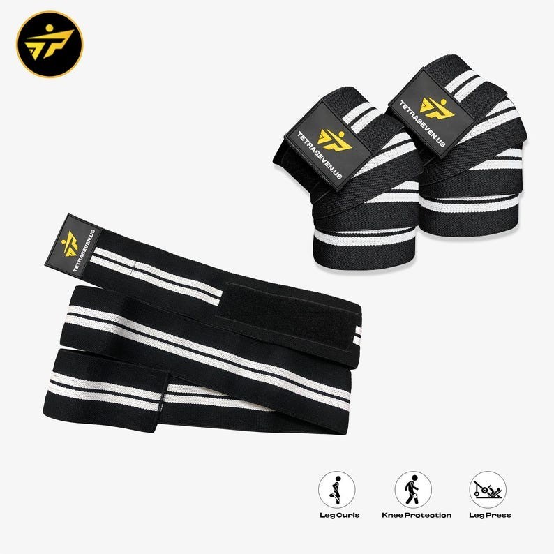 Knee Wraps for Squats / Weightlifting & Powerlifting TetraSeven