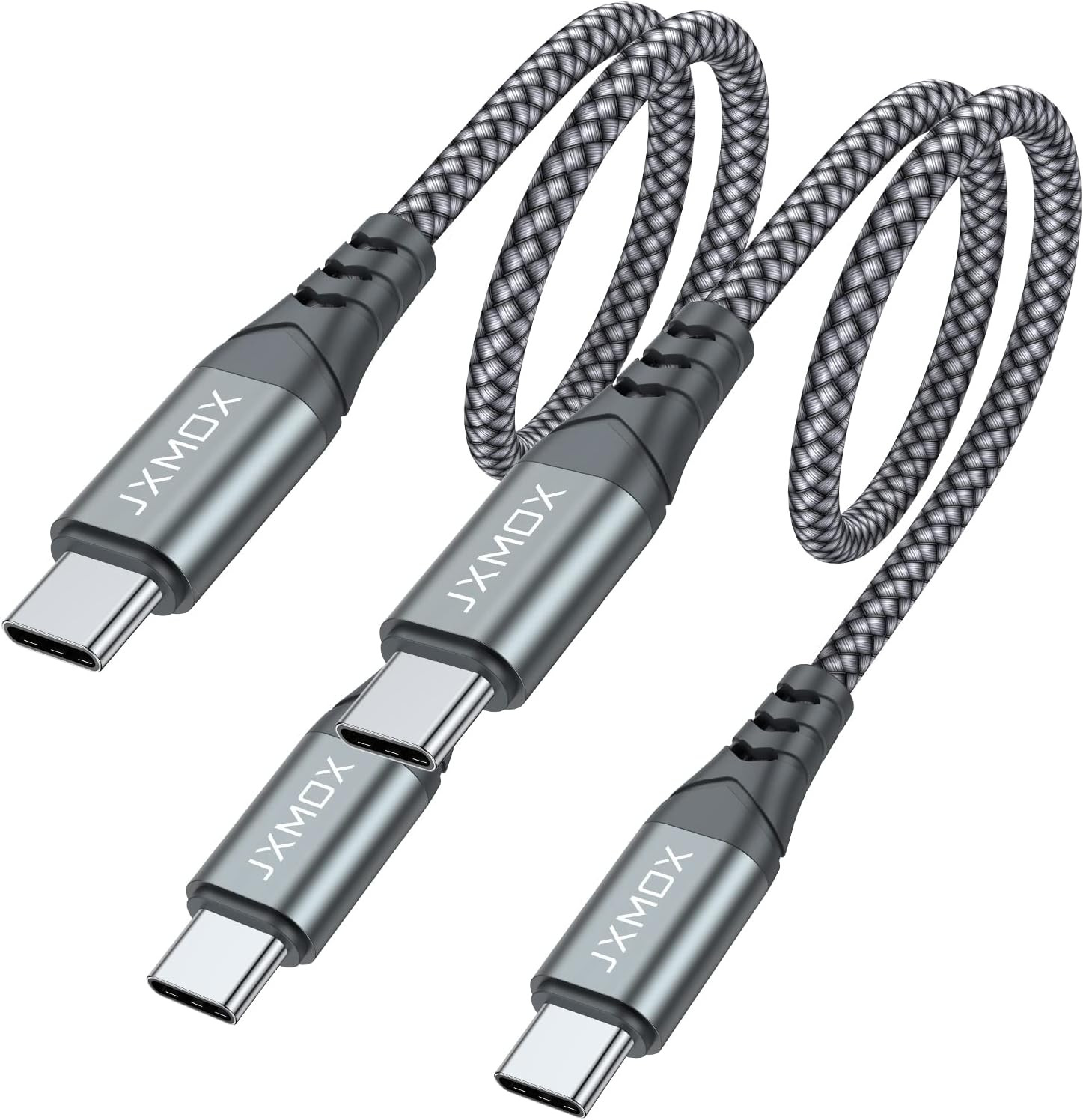 Short USB C to USB C Cable 60W, (2 Pack 1ft) Type C Fast Charging Cord Charger C