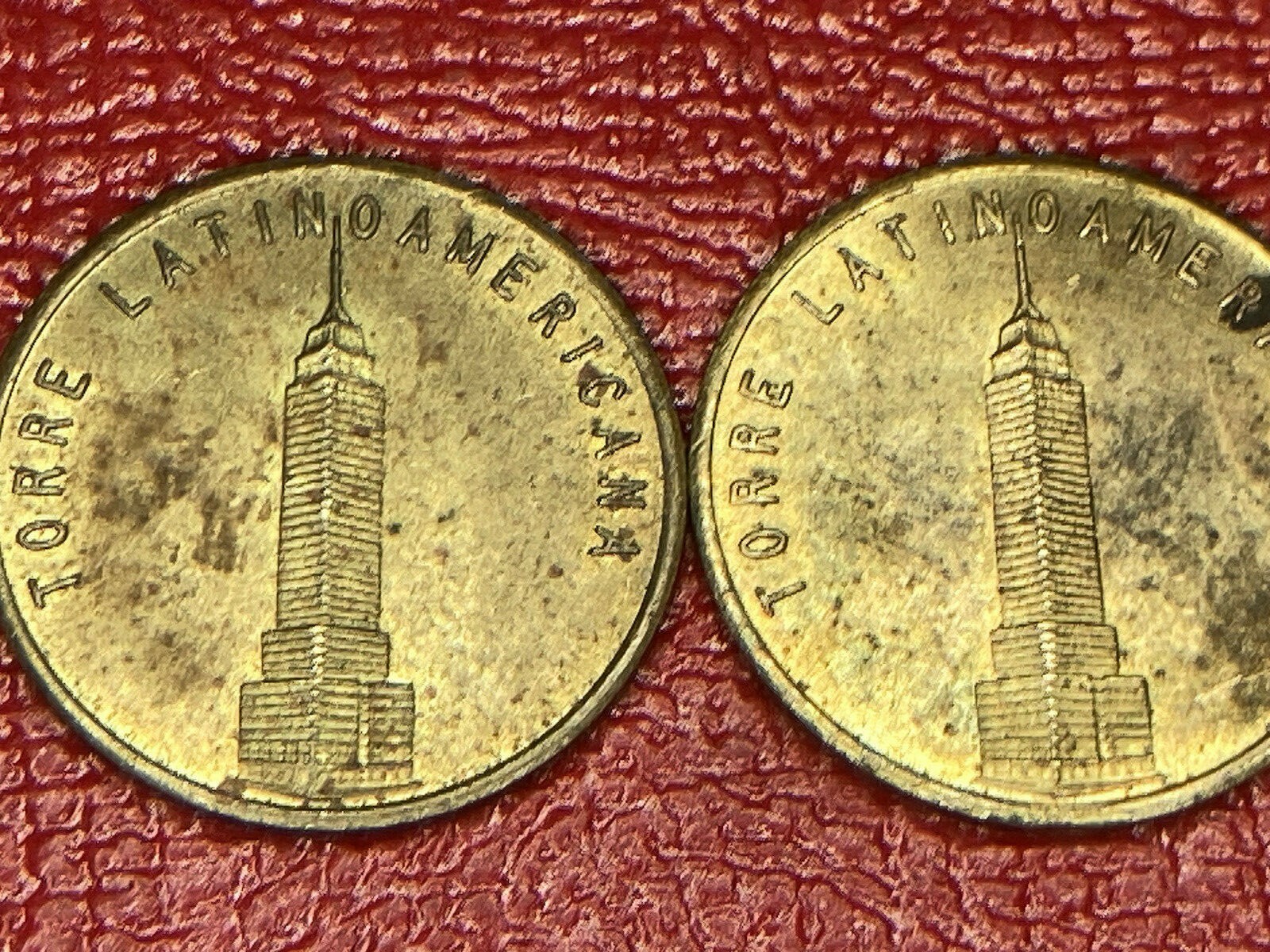 2 VINTAGE Mexico - Token - Torre Latinoamericana - Mirador Mexico D.F - SCARCE