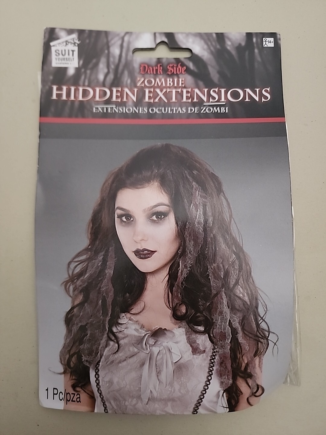 Dark Side Adult ZOMBIE Costume HIDDEN EXTENSIONS Add to Hair Dress Up