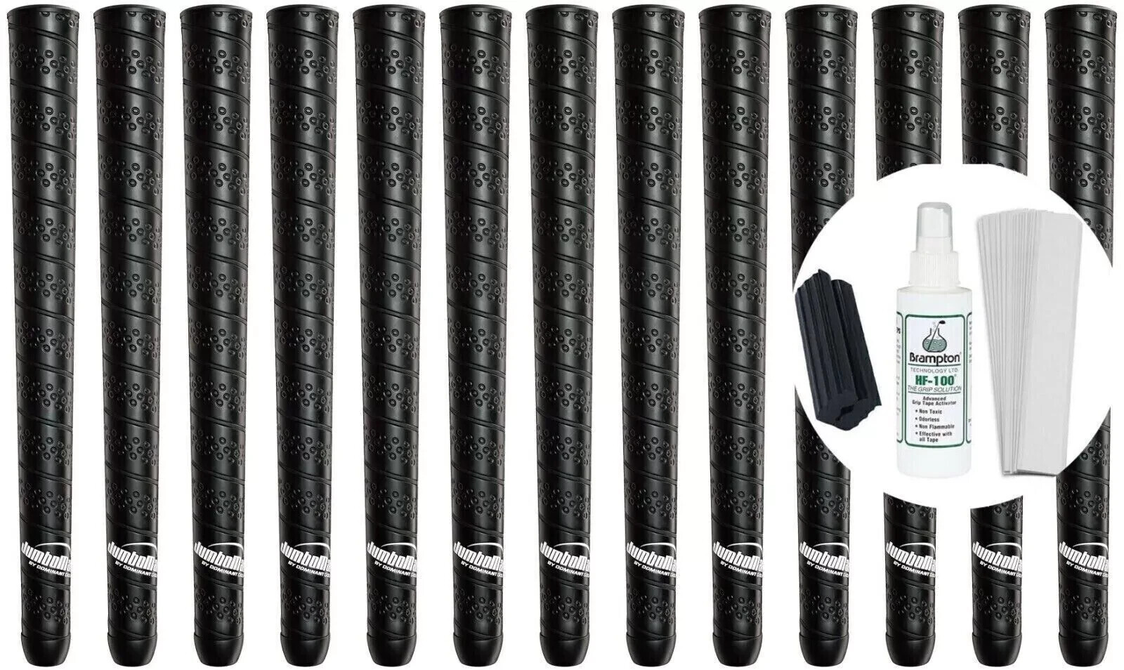 JumboMax Comfort Wrap Golf Grips - "Medium" Size (+5/16") - SET OF  13 w/ Kit