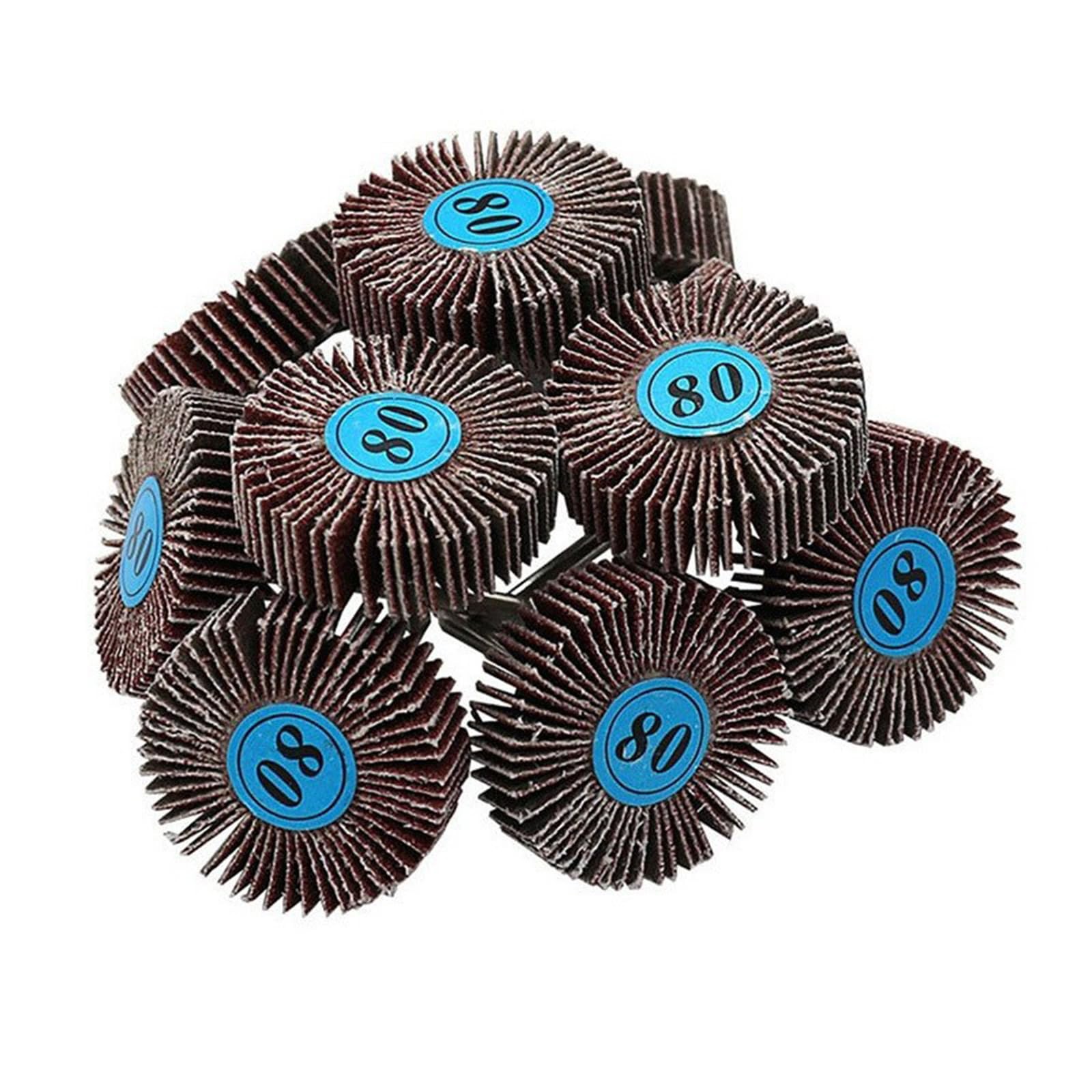 20 Pcs Dremel Flap Wheel Sandpaper - 80 Grit, 32 mm (Outer), 2.5 (Inner)