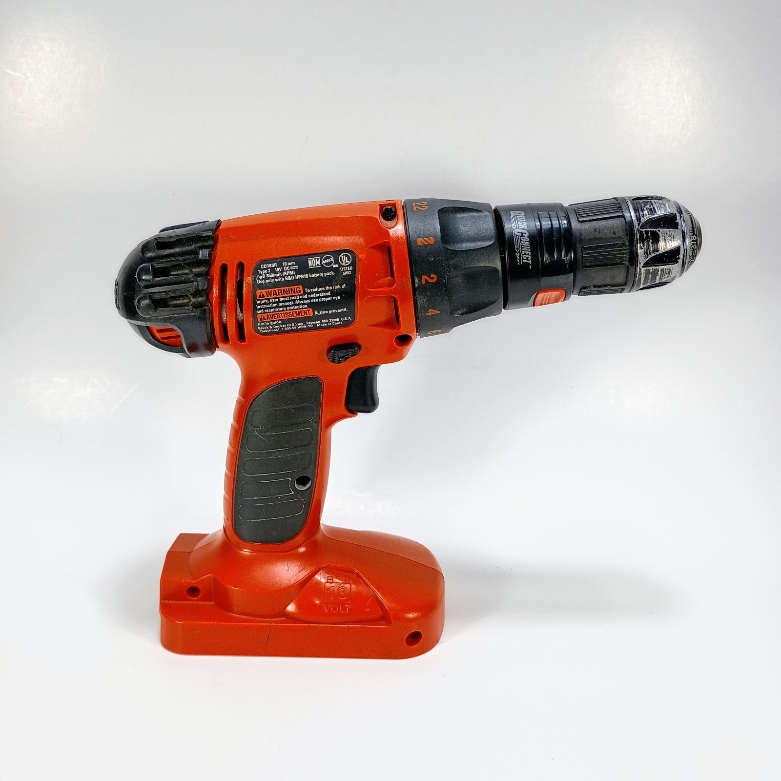 Black & Decker 18V Quick Connect Cordless Drill CD18SR Type 2 Bare Tool ONLY