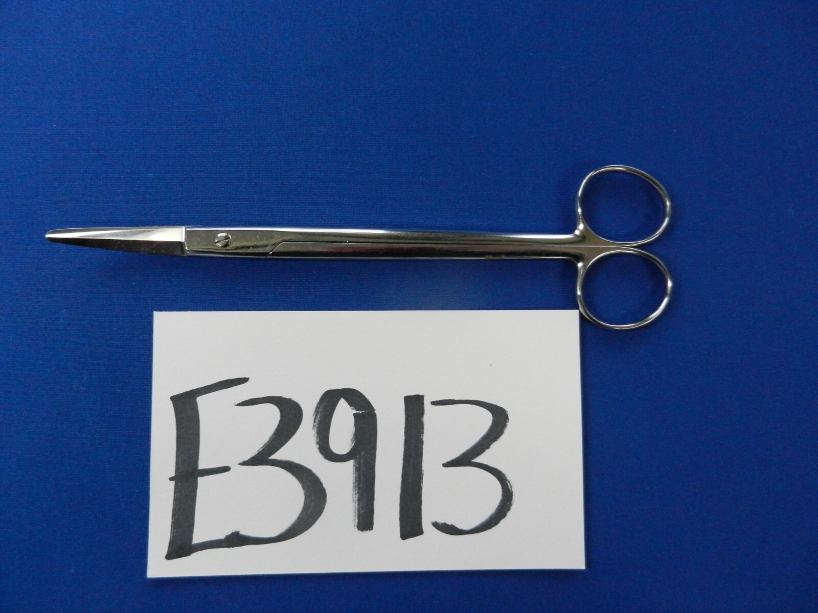 E3913 Jarit 450-455 Boettcher ENT Curved Beveled Blade Scissors 18.4cm Length