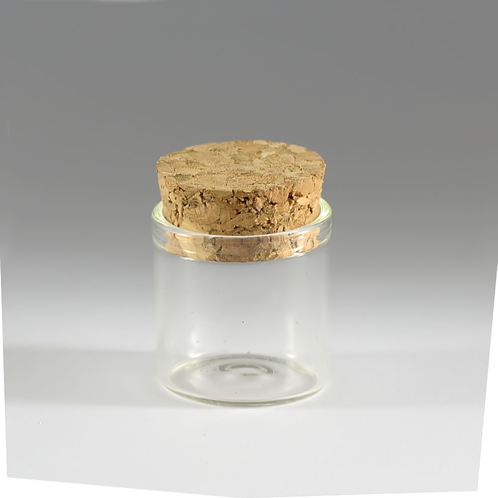 2-10 Pieces 0.5-10ml Clear Empty Glass Bottles With Corks Sample Small Vials Jar