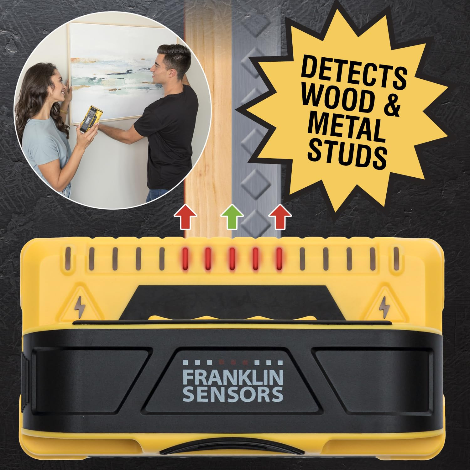 Prosensor M150/X990 Stud Finder with Live Wire Detection | 9-Sensor Wall Scanner
