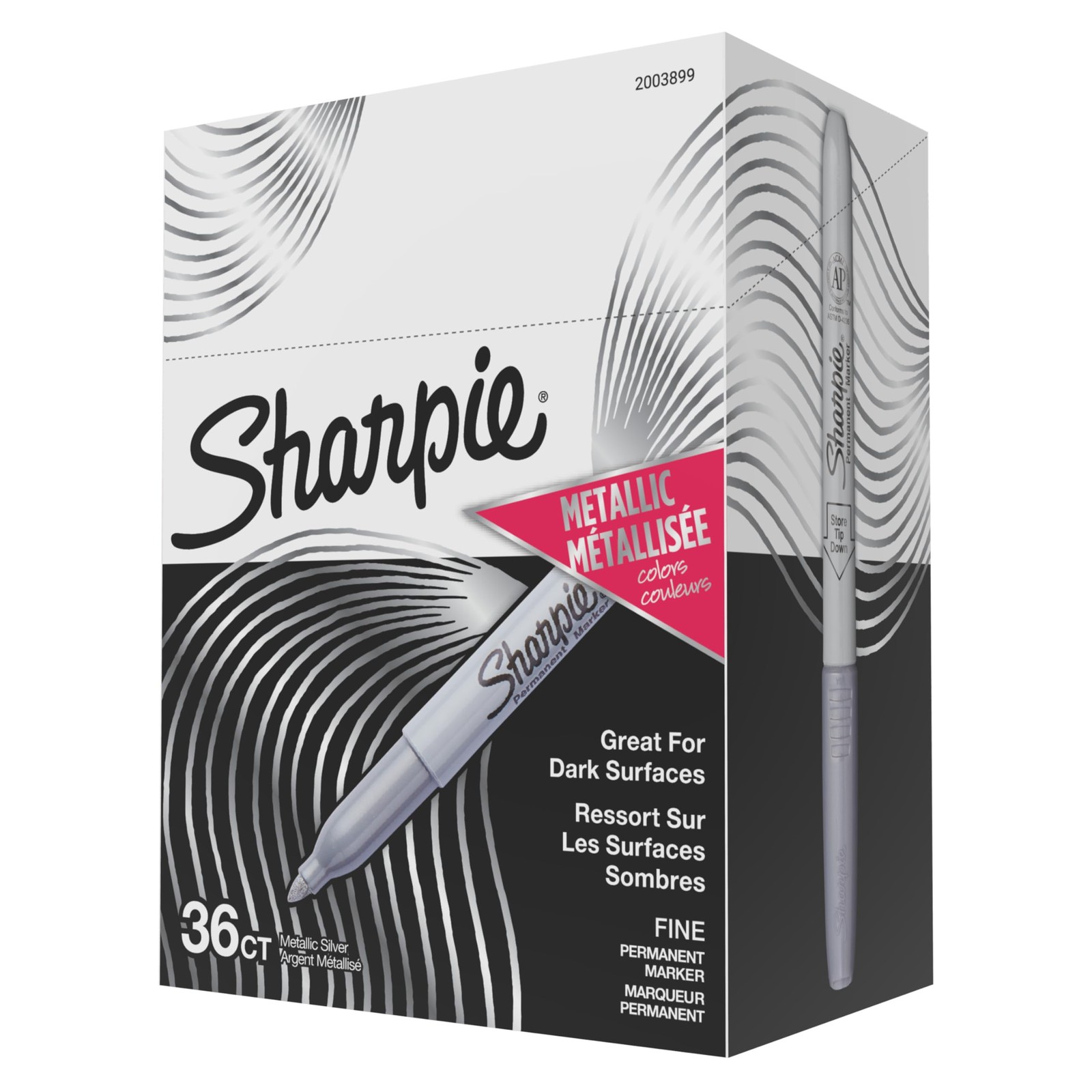 Metallic Silver Fine Point Permanent Markers, 36 Count Set