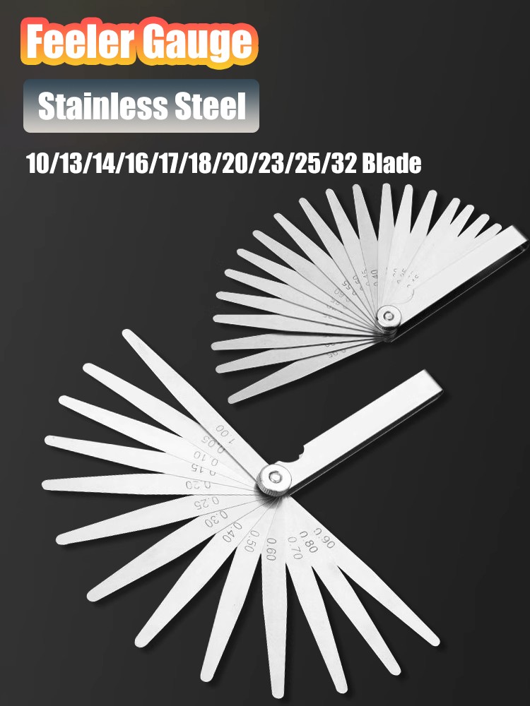 10/13/14 - 32 Blade Feeler Gauge Spark Plug Gap Stainless Steel Measuring Tool