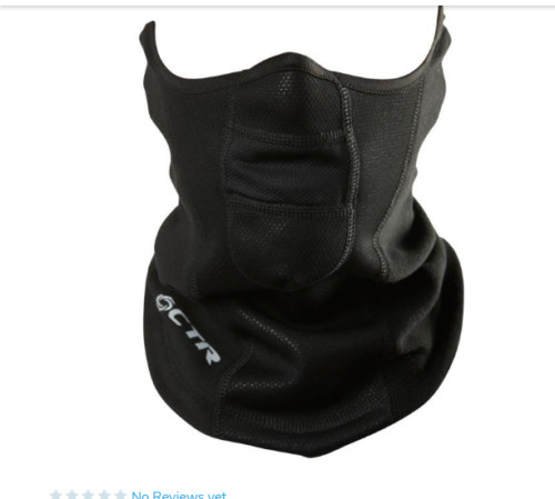 CTR CHINOOK BANDANA BLACK FLEECE SKI FACE MASK, WIND PROOF, WATERPROOF, 1687 NEW