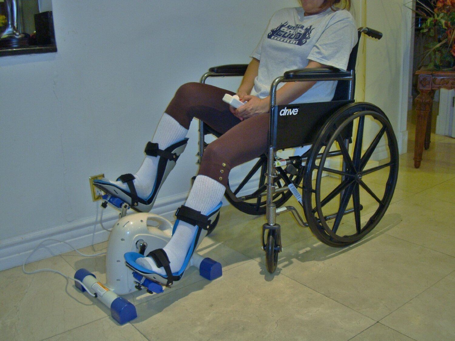 Leg braces for Motorized Exercise bike for the Disabled and elderly -Free size