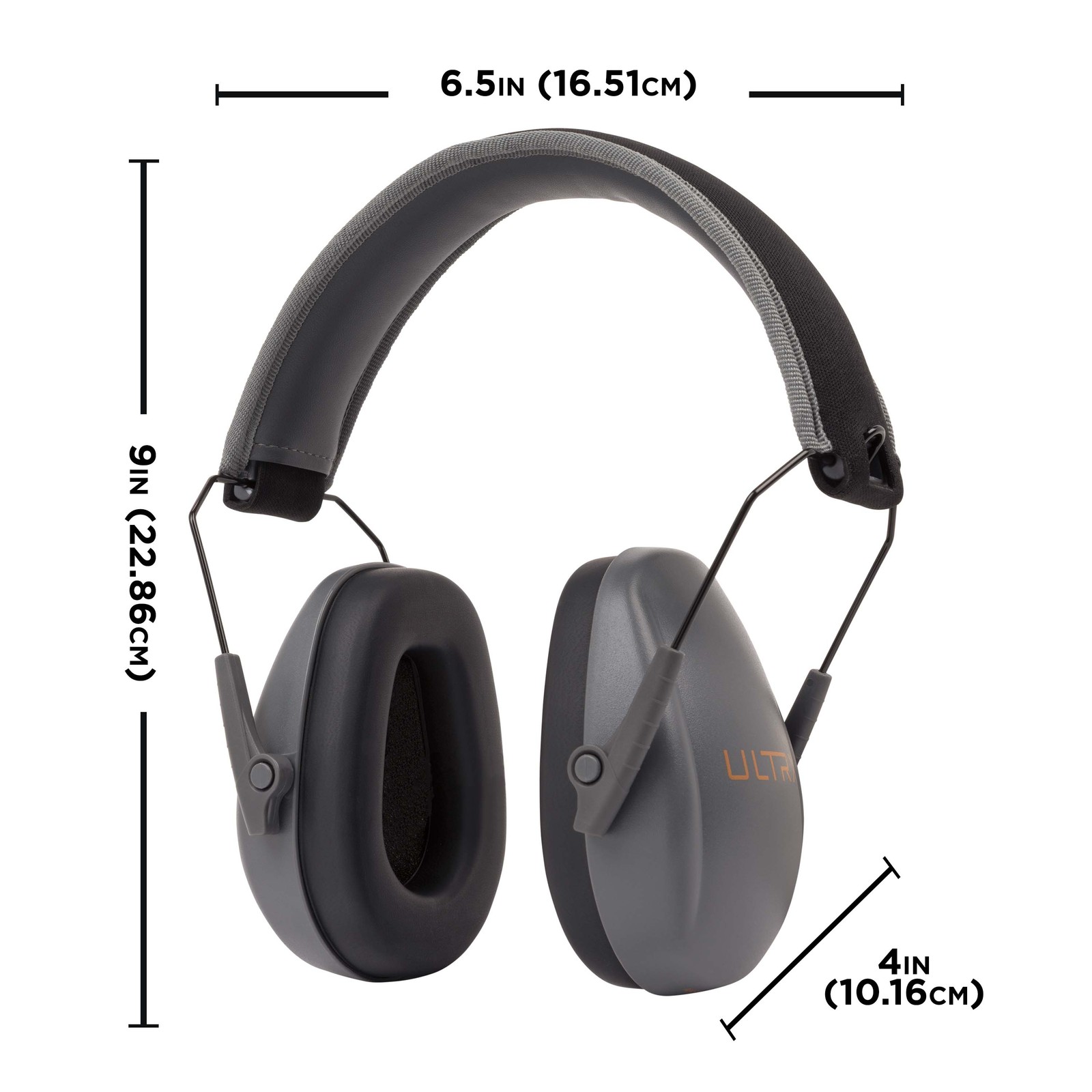 ULTRX™ Slim Profile Passive Earmuff, Gray