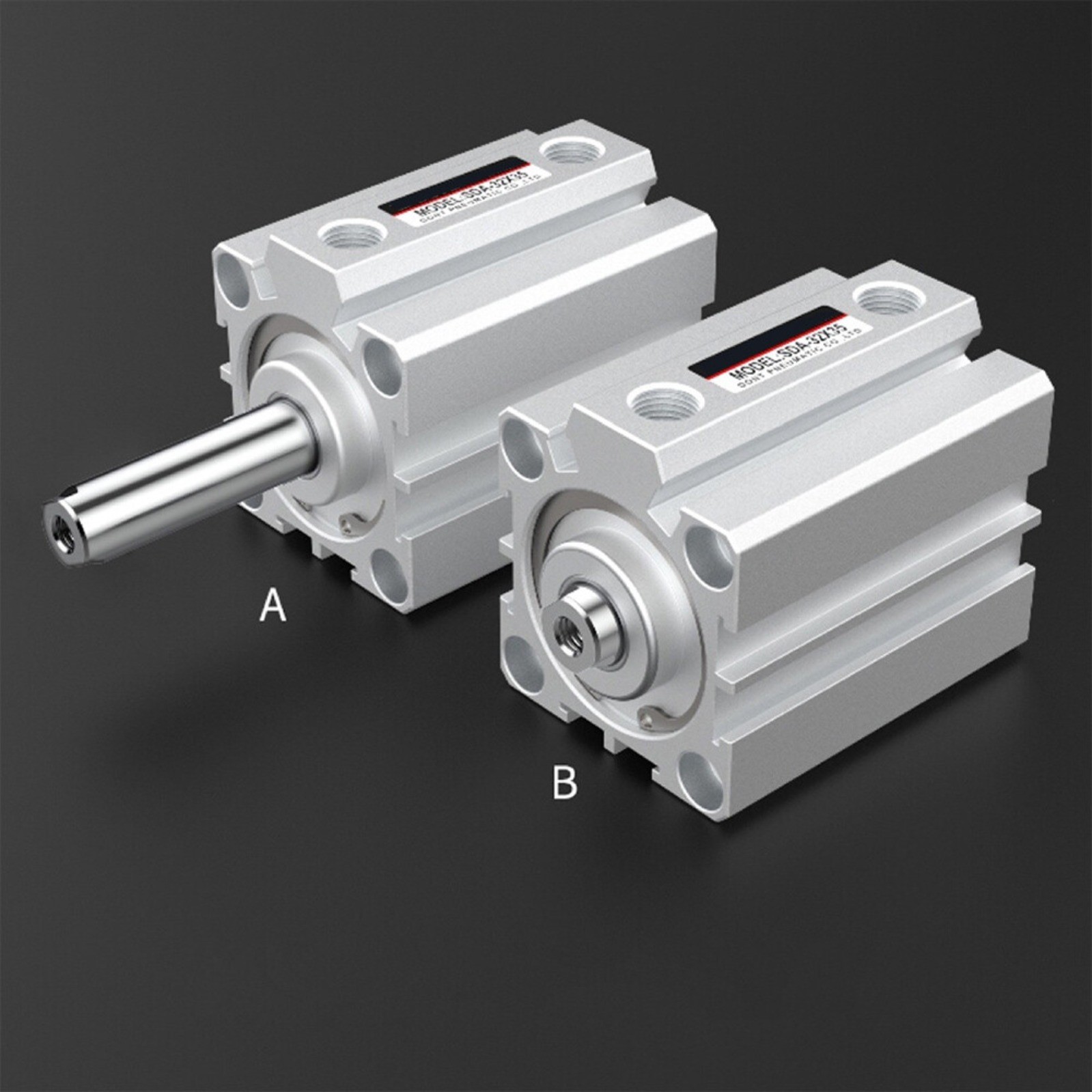 SDA63X5-X100 SDA63 Double Acting Without Magnet Pneumatic Small Thin Cylinder