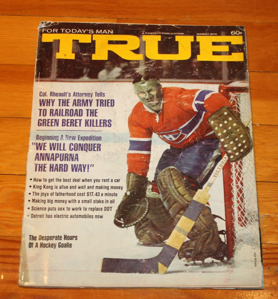1970 True Magazine Tony Esposito Montreal Canadiens Cover Photos!