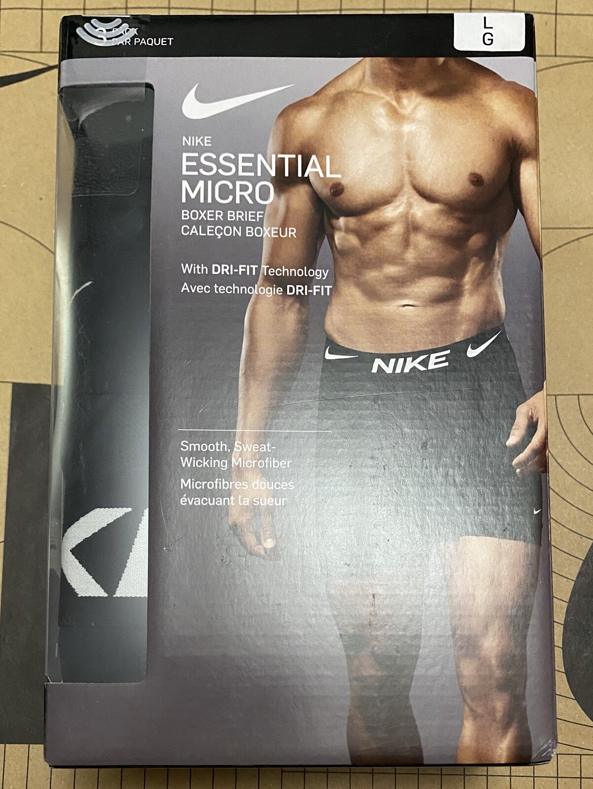 Nike Pro DRI-FIT 6" Compression Boxer Briefs Black Men's Large 3-PACK NWT