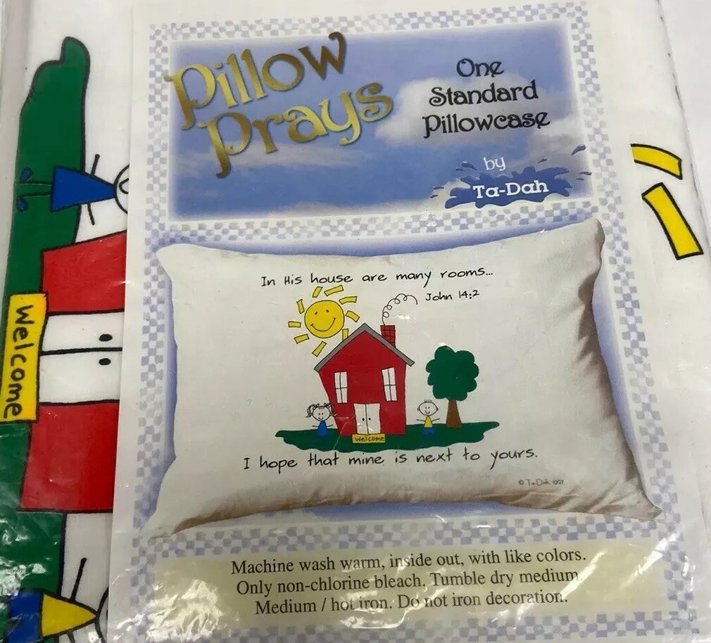 Prayer Pillow Case Standard Pillow Case Pre Owed , Never Smoke Free Home . White
