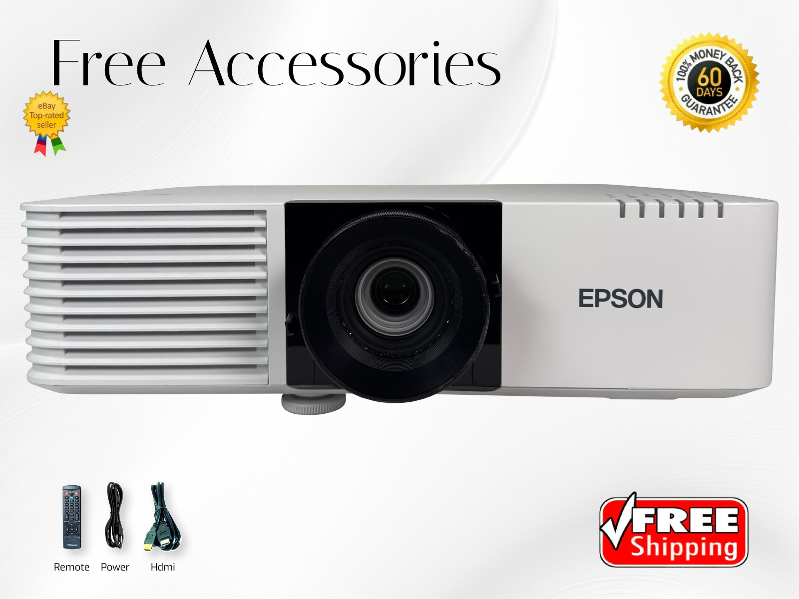 3LCD Laser Projector for Business Presentations 5200 Lumens WUXGA 2160p 4K w/Kit
