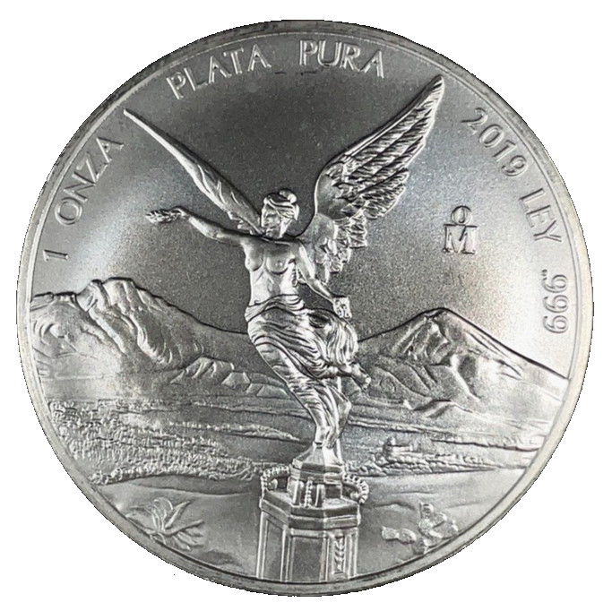 2019 México 1 oz Silver Libertad Una Onza Plata Pura .999 Fine T #18